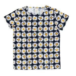 NWT J. Crew Girls' Navy, White & Gold Daisy Graphic Cotton Tee